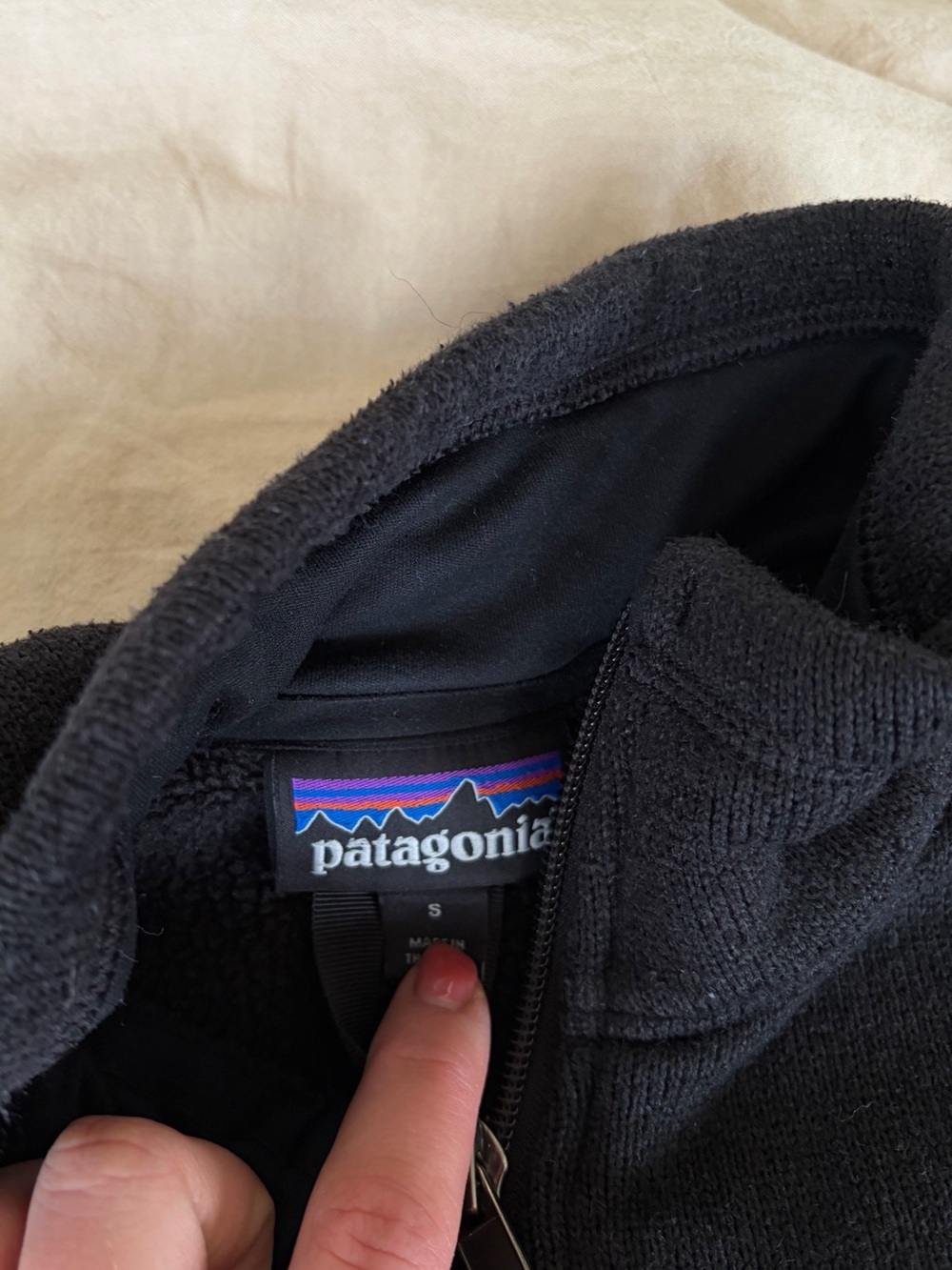 Patagonia Black Synchilla Quarter Zip Preppy Gorpcore Outdoor Hiking Pullover - Picture 4 of 4